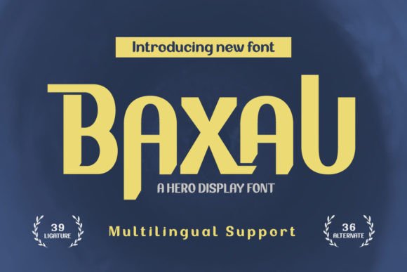 Baxau Font Review: A Bold Superhero Display for Modern Design