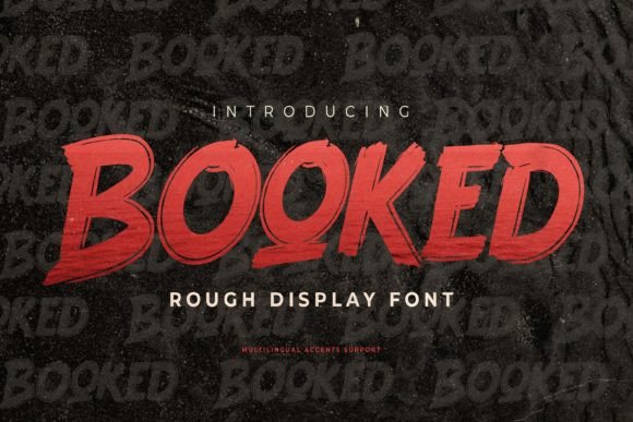 Booked: A Textured Display Font for Bold Branding