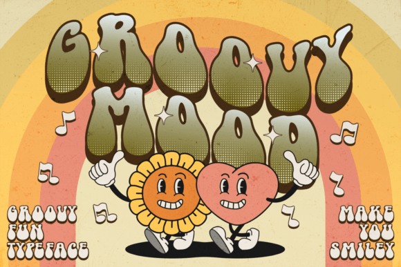 Groovy Mood: The Ultimate Retro Display Font for Modern Design