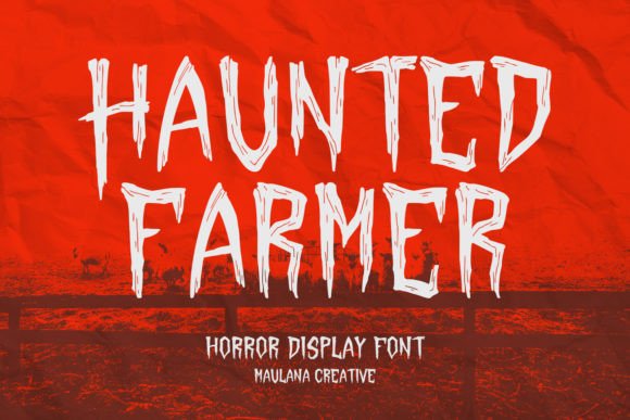 Haunted Farmer Display Font Review for Designers