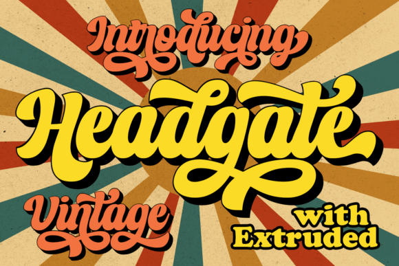 Headgate: A Vintage Display Font for Handmade Brands