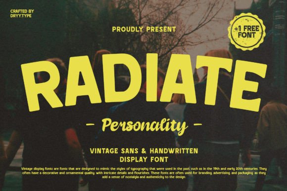 Radiate Font: The Vintage Display Typeface for Bold Campaigns