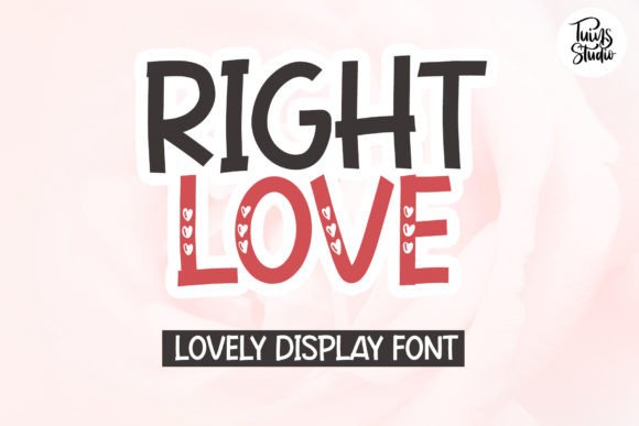 Right Love: A Crafty Display Font for Editorial Design