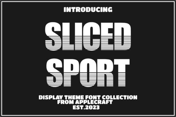 Sliced Sport Font for Creative Projects