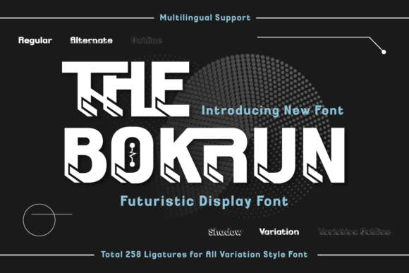 The Bokrun Font: Futuristic Design for Creative Makers