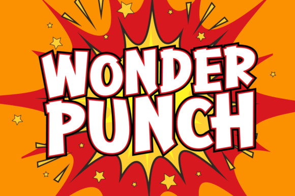 Wonder Punch: A Bold Comic Display Font for Branding